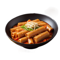ai generado teobokki coreano comida aislado en transparente antecedentes png
