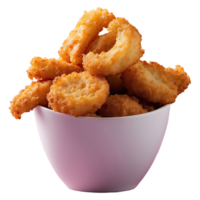 AI generated gourmet fried food isolated on transparent background png