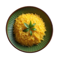 ai generato indonesiano cibo giallo riso isolato su trasparente sfondo png