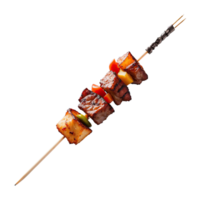 AI generated skewers barbecue food isolated on transparent background png