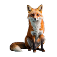 ai generiert Fuchs isoliert auf transparent Hintergrund png