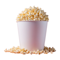 ai généré gros pop corn seau isolé sur transparent Contexte png