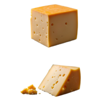 ai generado queso Cheddar queso aislado en transparente antecedentes png