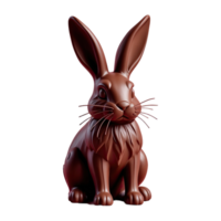 AI generated Chocolate bunny isolated on transparent background png