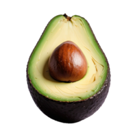 AI generated fresh avocado isolated on transparent background png