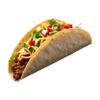 AI generated Crunchy Taco isolated on transparent background png