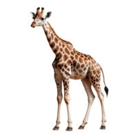 ai generato giraffa isolato su trasparente sfondo png