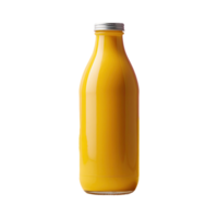 AI generated Juice Bottle Yellow isolated on transparent background png