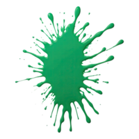 AI generated Green paint splatter isolated on transparent background png