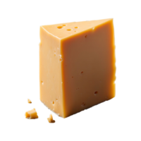 AI generated Cheddar Cheese isolated on transparent background png