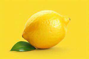 AI generated Lemons and lemons with water drops on a green background photo