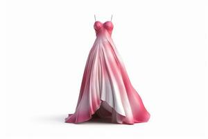 AI generated Wedding dress isolated on white background. 3D rendering. photo