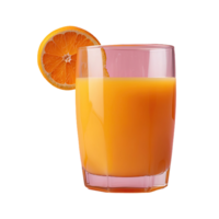 ai gegenereerd glas met oranje sap geïsoleerd Aan transparant achtergrond png