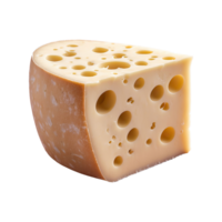 AI generated Swiss Cheese isolated on transparent background png