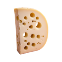 AI generated Swiss Cheese isolated on transparent background png