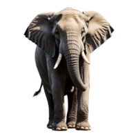 ai generiert Elefant isoliert auf transparent Hintergrund png