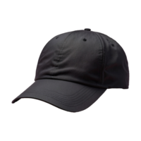 AI generated black baseball cap isolated on transparent background png