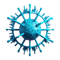 AI generated virus icon 3d isolated on transparent background png