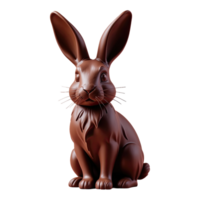 AI generated Chocolate bunny isolated on transparent background png