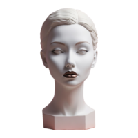 ai généré mannequin visage statue isolé sur transparent Contexte png