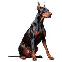 AI generated Doberman isolated on transparent background png