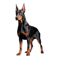 ai gegenereerd doberman geïsoleerd Aan transparant achtergrond png