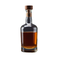 AI generated Whiskey Glass Bottle isolated on transparent background png