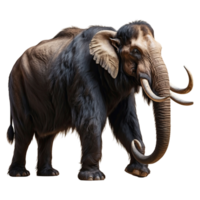 ai generado mamut aislado en transparente antecedentes png