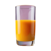 AI generated Glass with Orange Juice isolated on transparent background png