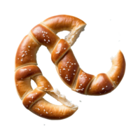 ai genererad hav salt pretzel tunn kracker Bitten isolerat på transparent bakgrund png