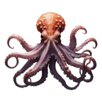 AI generated Octopus isolated on transparent background png