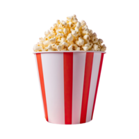 ai généré gros pop corn seau isolé sur transparent Contexte png