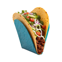 AI generated Crunchy Taco isolated on transparent background png