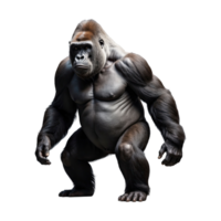 ai gegenereerd gorilla geïsoleerd Aan transparant achtergrond png