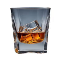 ai generado whisky vaso aislado en transparente antecedentes png