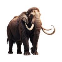 ai generado mamut aislado en transparente antecedentes png