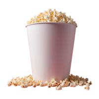 ai généré gros pop corn seau isolé sur transparent Contexte png