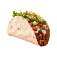 AI generated Crunchy Taco isolated on transparent background png