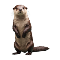 AI generated Otter isolated on transparent background png