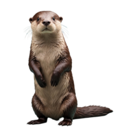 ai généré loutre isolé sur transparent Contexte png