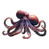 AI generated Octopus isolated on transparent background png