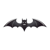 AI generated Bat Logo Clipart isolated on transparent background png