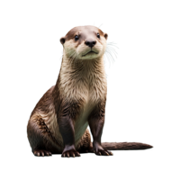 AI generated Otter isolated on transparent background png