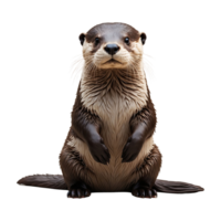 AI generated Otter isolated on transparent background png