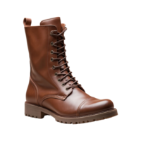 AI generated Brown Combat Boot isolated on transparent background png