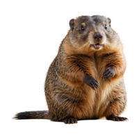 ai gegenereerd groundhog geïsoleerd Aan transparant achtergrond png