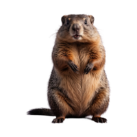 ai gerado marmota isolado em transparente fundo png