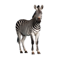 ai gegenereerd zebra geïsoleerd Aan transparant achtergrond png