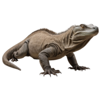 ai generiert komodo Drachen isoliert auf transparent Hintergrund png