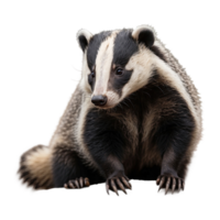 AI generated Young Badger isolated on transparent background png